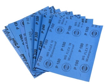 SANDPAPER SHEETS Wet/Dry Silicone Carbide Waterproof Emery 9x11 Grit Sanding