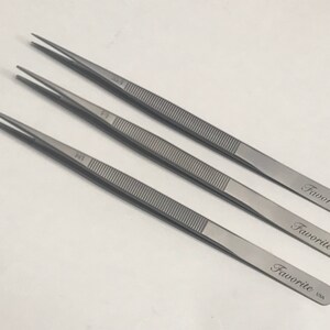 FavoriteUSA SWISS-STYLE Grooved Diamond & Gem Serrated Tweezers