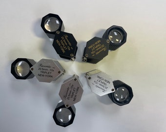 FavoriteUSA DIAMOND LOUPE Hexagonal Triplet 10x 20.5mm Lens