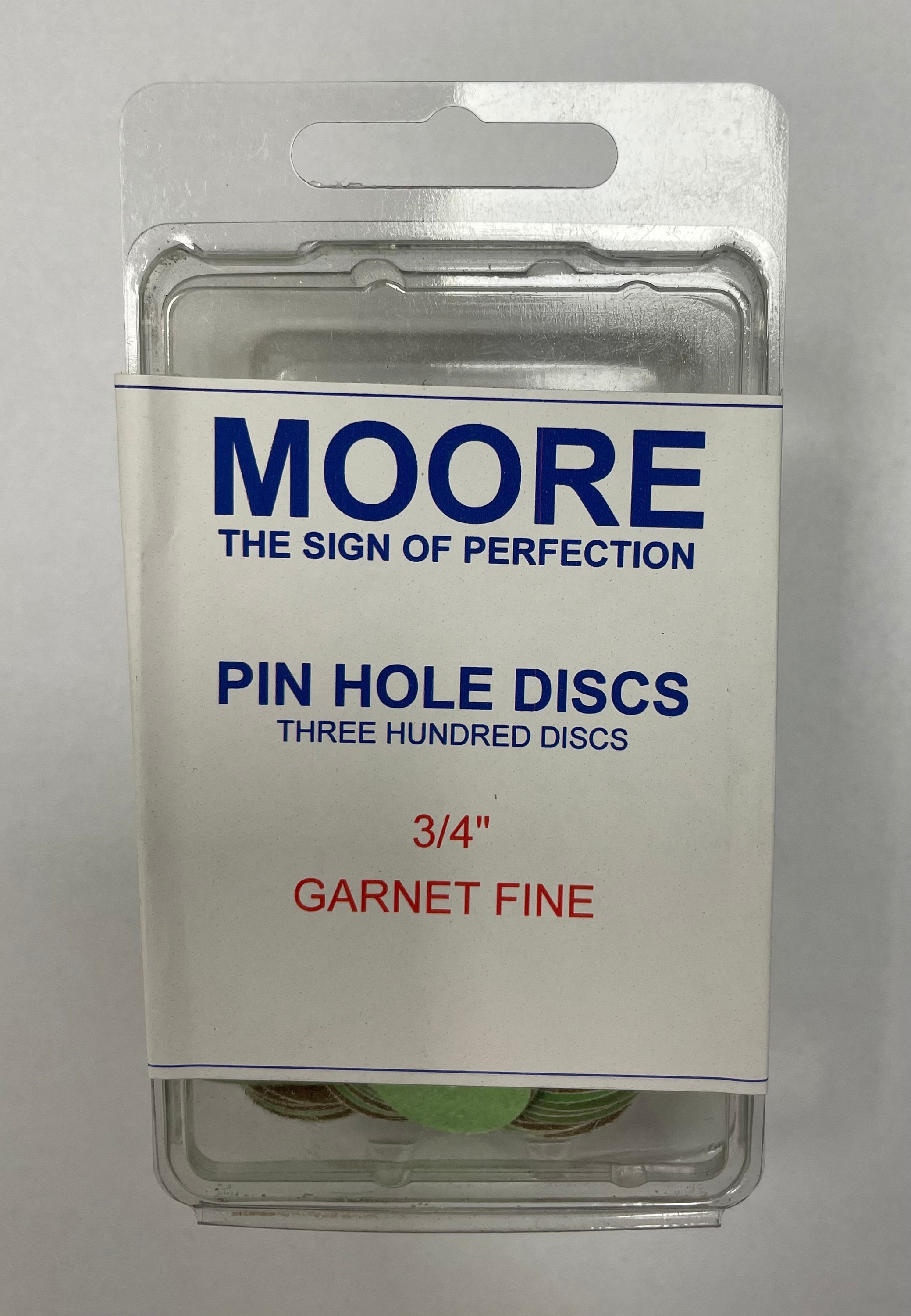 EC MOORE PIN Hole Garnet Discs 3/4