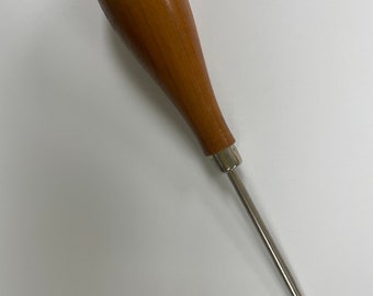 WOODEN HANDLE Hole Maker Punching AWL Tool