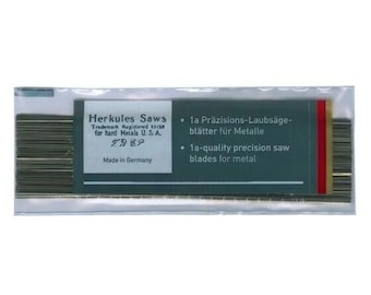 HERKULES Jewelers Piercing Saw Blades #4/0 144 Pieces German Made