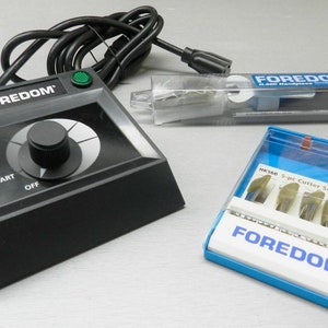 Foredom Chisel Handpiece Kit EM-50: Dial Control & 11-Piece Set, 110V