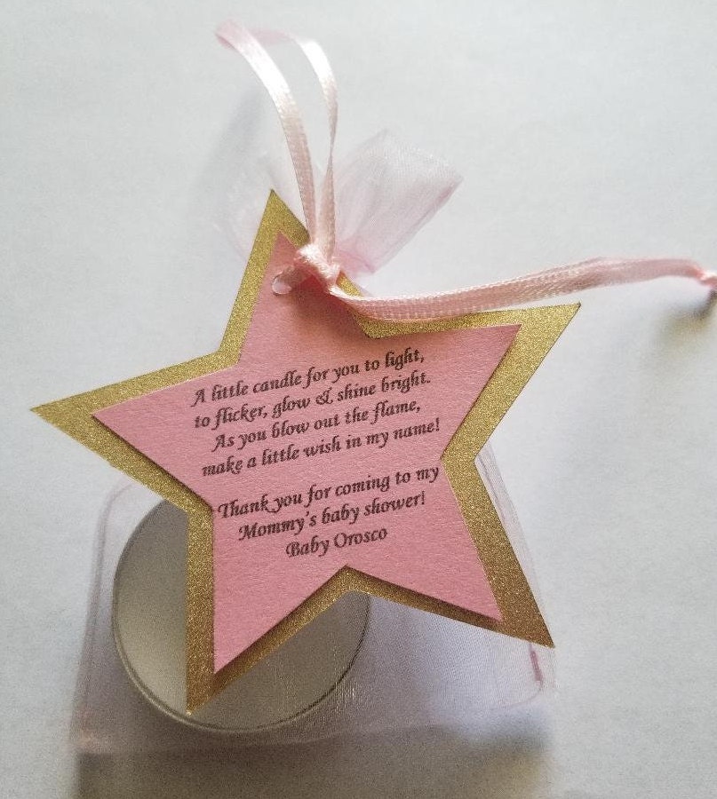 12 Pcs dozen Baby Shower Candle With Star Poem - Etsy