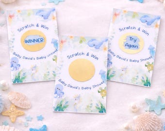 Under the Sea Scratch Off Game: 24 Baby Shower Cards