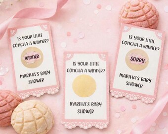 Little Concha Scratch Off Game: Mexican Fiesta Baby Shower (24 Printed Cards)