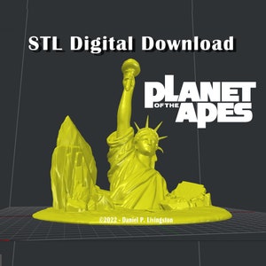 Planet of the Apes Diorama -Digital Download STL for 3D Printer - Final Scene with Statue of Liberty