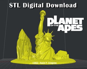Planet of the Apes Diorama STL: Statue of Liberty 3D Print (Digital Download)