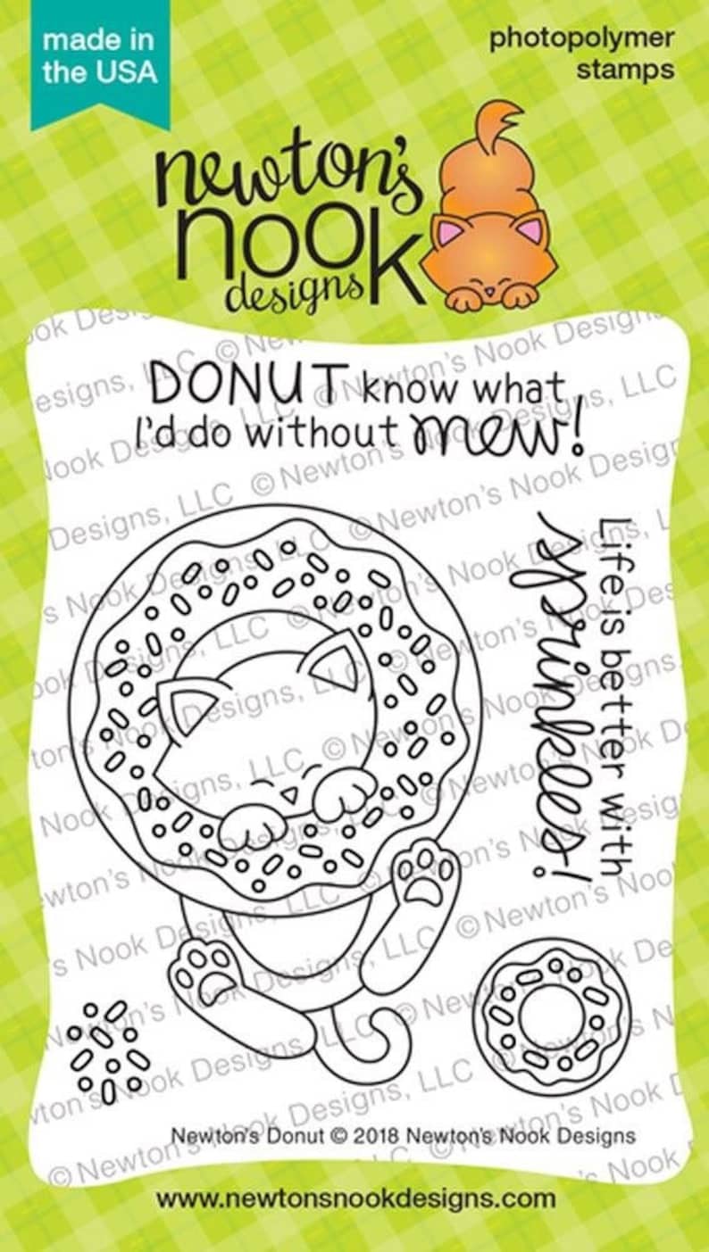 Newton/'s Nook Newton/'s Cat Donut Stamp Set