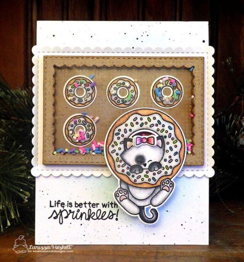 Newton/'s Nook Newton/'s Cat Donut Stamp Set