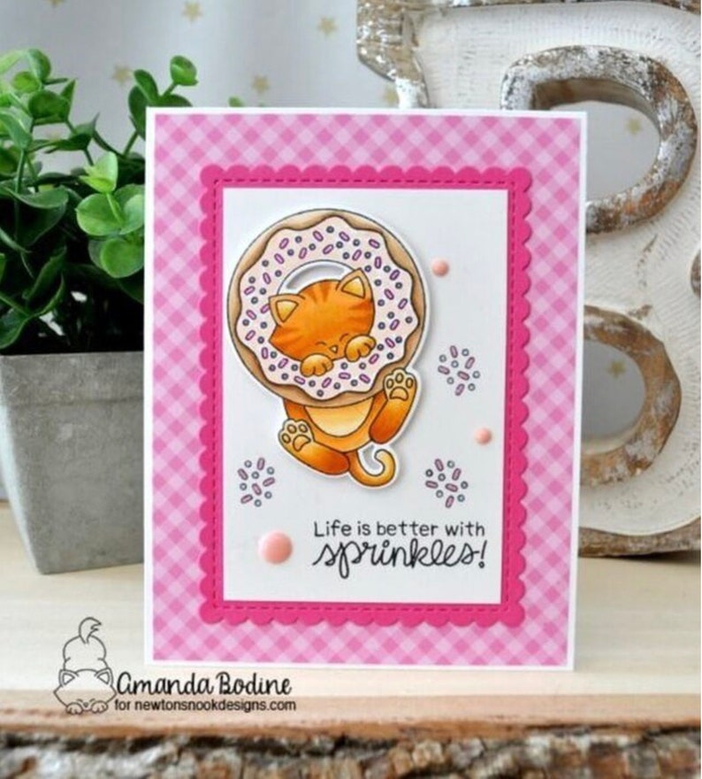 Newton/'s Nook Newton/'s Cat Donut Stamp Set