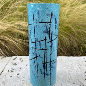 Vintage Enamel Vase, Signed Vallenti Italy