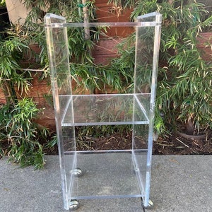 Vintage Lucite Rack on Metal Casters