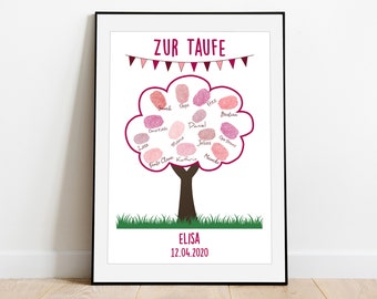 Fingerabdruckbaum Taufe Etsy