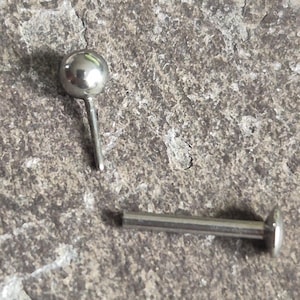 Ball Push Fit Labret tragus helix philtrum Conch Medusa Stud Piercing earring 16g 18g