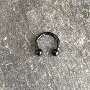Horseshoe Earring Helix Conch Tragus Labret Septum Ring Barbell Ear Lip Eyebrow Nose Bar 8mm 16g image 6