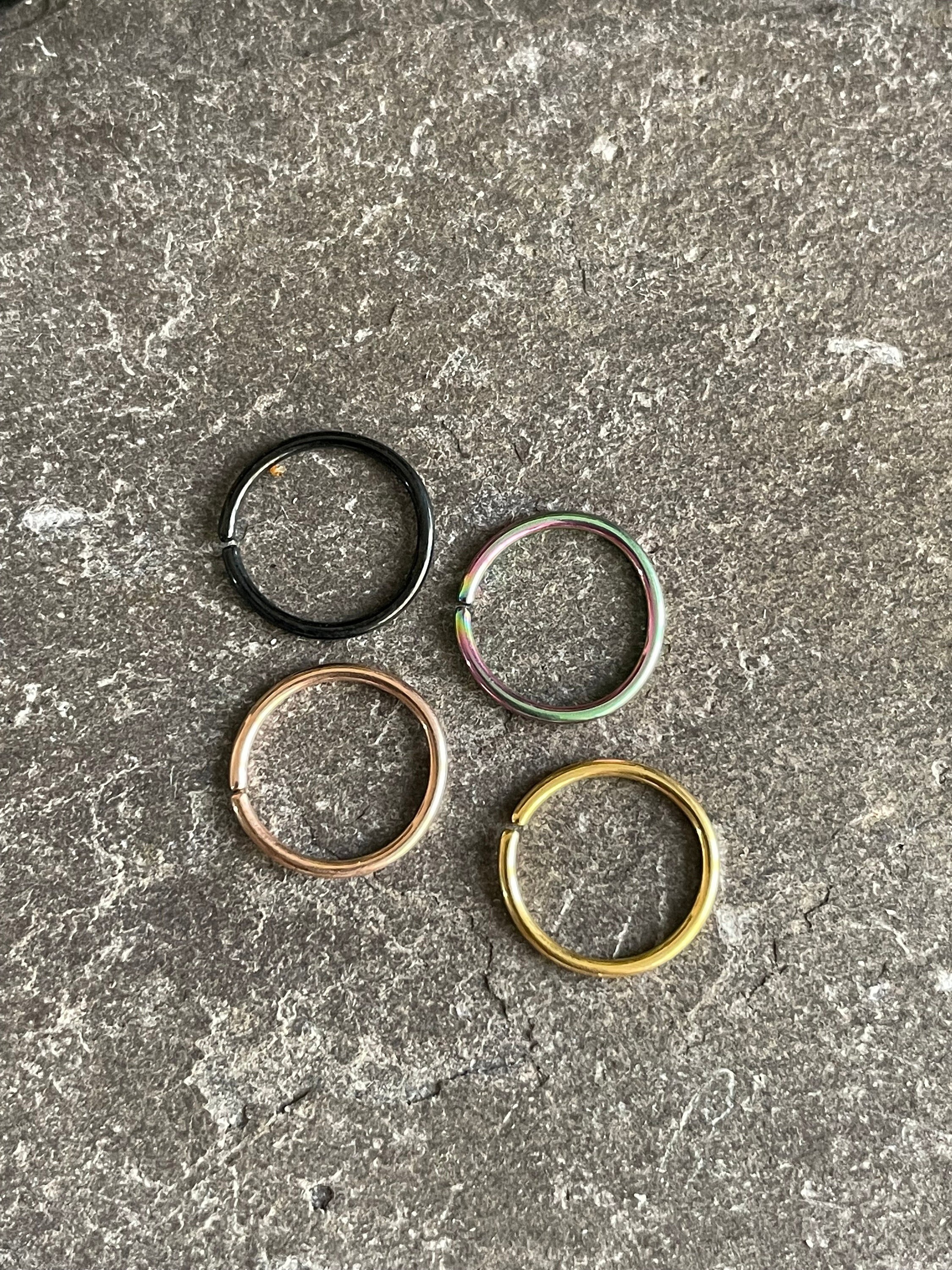 Implant Grade Titanium Bendable Plain Simple Nose Hoop Etsy UK