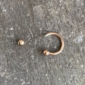 Horseshoe Earring Helix Conch Tragus Labret Septum Ring Barbell Ear Lip Eyebrow Nose Bar 8mm 16g image 8