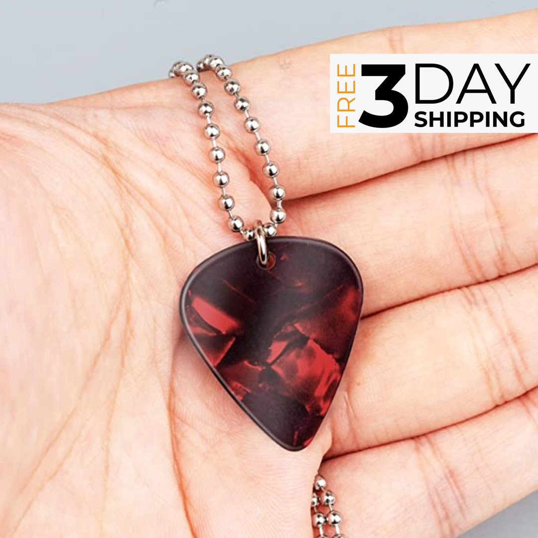 Eddie Munson Inspired Guitar Pick Necklace Trendy Jewelry Etsy