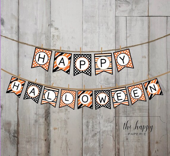 Printable Halloween Banner | Etsy