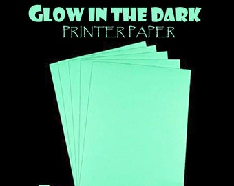 A4 Glow In The Dark Photo-luminescent Rechargeable Luminous Inkjet Printing Paper (5 sheets) 8.27" x 11.7"