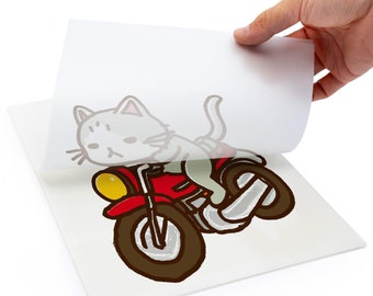 CISinks Hot/Cold Peel DTF Film 400 Sheets A4 8.25" x 11.75" PET Heat Transfer Direct Print PreTreat Universal Waterproof Transparency  Paper
