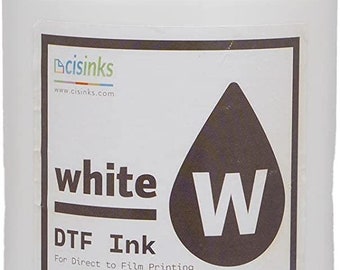 CISinks Premium DTF Ink Bottle Refill Set 1000ML- Direct to Film Heat Transfer Printing, Conversion Kit, Compatible w/ DTF Film-White