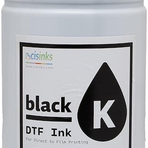 CISinks Premium DTF Ink Bottle Refill Set 1000ML- Direct to Film Heat Transfer Printing, Conversion Kit, Compatible w/ DTF Film-Black