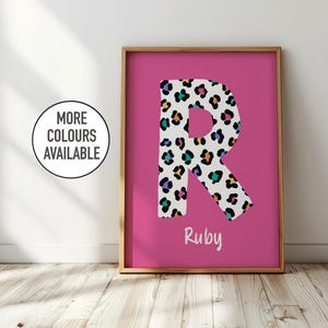 Estampado de leopardo personalizado: decoración infantil colorida