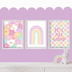It&#39;s All Good - Colourful Nursery Prints, Girls Bedroom Decor, Pastel Playroom Wall Art
