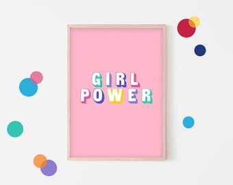 Girl power poster | Etsy Girl power pillow | Etsy