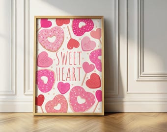 Sweet Heart Candy Print: Valentinstag Wandbild