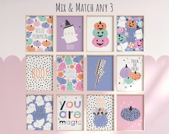Halloween Print Set: Mix & Match Any 3, Spooky Nursery Art