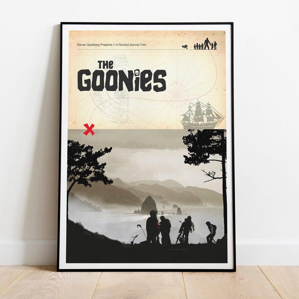 The goonies film poster: retro pop culture wall art