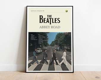 Abbey Road Poster The Beatles Print For Living Room Beatles Wall Art Abbey Road Music Decor