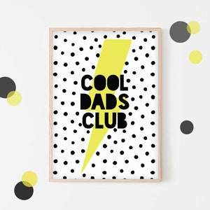 Cool Dads Club - Regalo per la festa del papà, stampa artistica da parete, decorazione da parete per galleria
