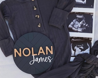 Personalized Baby Name Sign, 3D Wooden Name Sign, Nursery Name Decor, Baby Announcement Sign, Custom Wood Name Plaque, Newborn Photo Prop