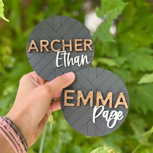 Personalized Baby Name Sign, 3D Wooden Name Sign, Nursery Name Sign, Baby Announcement Sign, Custom Wood Name Plaque, Newborn Gift