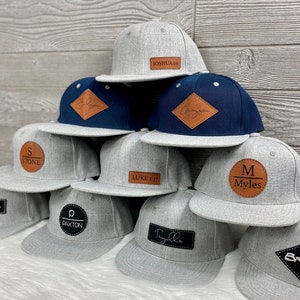 Custom Toddler Hat | Kids hat | Baby Snapback | Leather Patch Hat | Christmas Gift