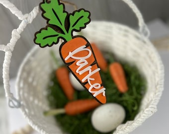 Carrot Easter Basket Tag with Custom name