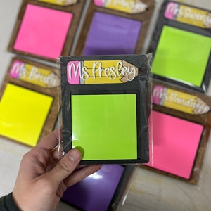 Teacher Gift | End of year Teacher Gift | Christmas Gift | Gift from Student | Sticky Note Holder | Custom Teacher Gift | Teacher Christmas