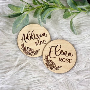 Baby Name Sign | Wooden Baby Name announcement | Newborn Photo Prop | Hospital Announcement | Modern Baby Sign | Name Tag