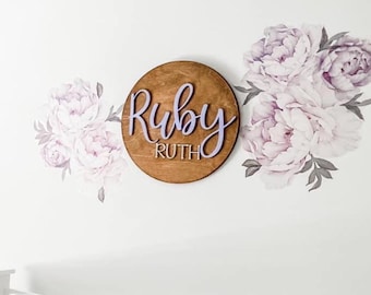 3D Wooden Name Sign: Custom Nursery Decor