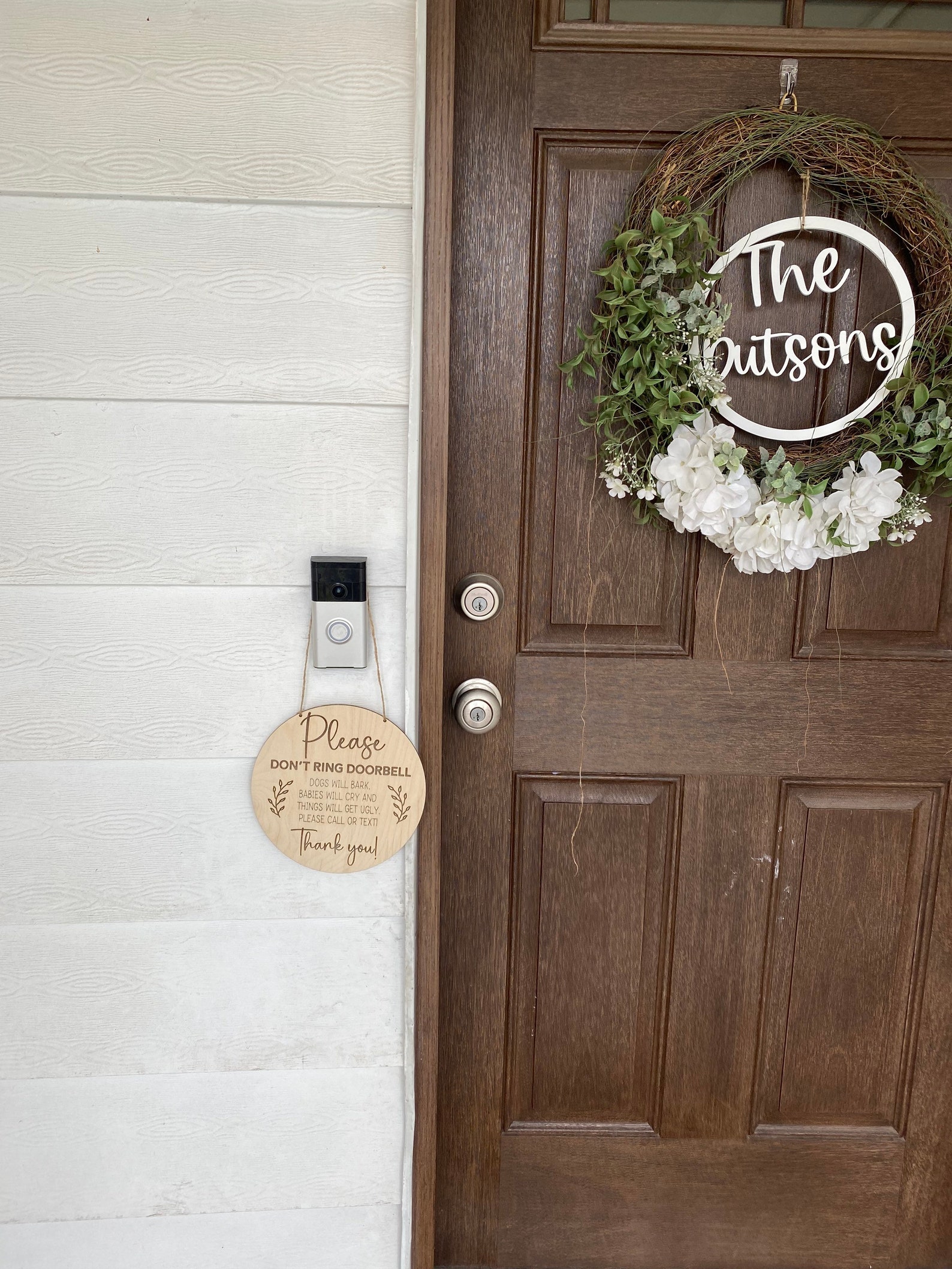Dont Ring Doorbell Sign Baby Sleeping Sign Door Hanger - Etsy