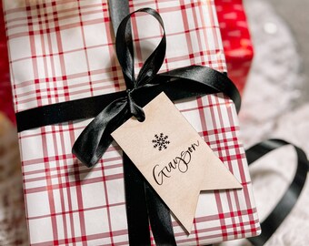 Reusable Wooden Christmas Gift Tags | Holiday Favor Tags