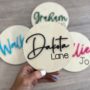 3D Baby Name Sign | Baby Name Sign | Baby Photo Prop | Hospital Announcement | Newborn name sign | Baby Boy | Baby Girl | Wooden Sign