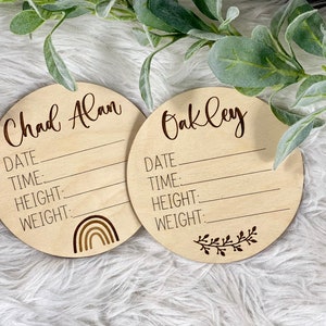 Birth Stat Sign | Baby Name Reveal | Personalized Baby Name Sign | Wood Sign for Baby | Birth Stats for newborn | Hospital announcement