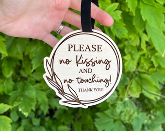 Please Don't Touch Car Seat Sign | Natural Wood Baby Shower Gift
