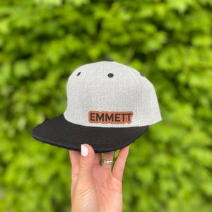 Custom toddler Leather Patch Hat | Baby Hat | Custom Hat | Personalized Hat | Christmas Gift | Infant hat