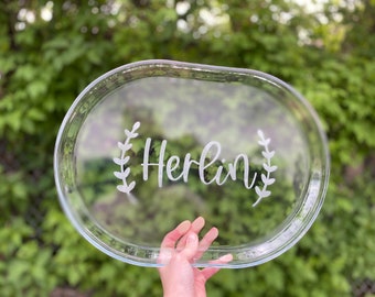 Glass Platter | Engraved Glass platter | Christmas gift | Gift for mom | gift for grandma